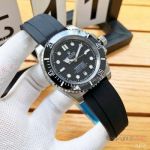 Replica Rolex Submariner Watches Stainless Steel Black Rubber Strap